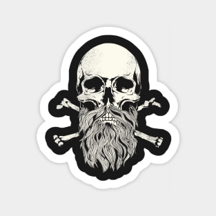 Bearded Skull Sticker